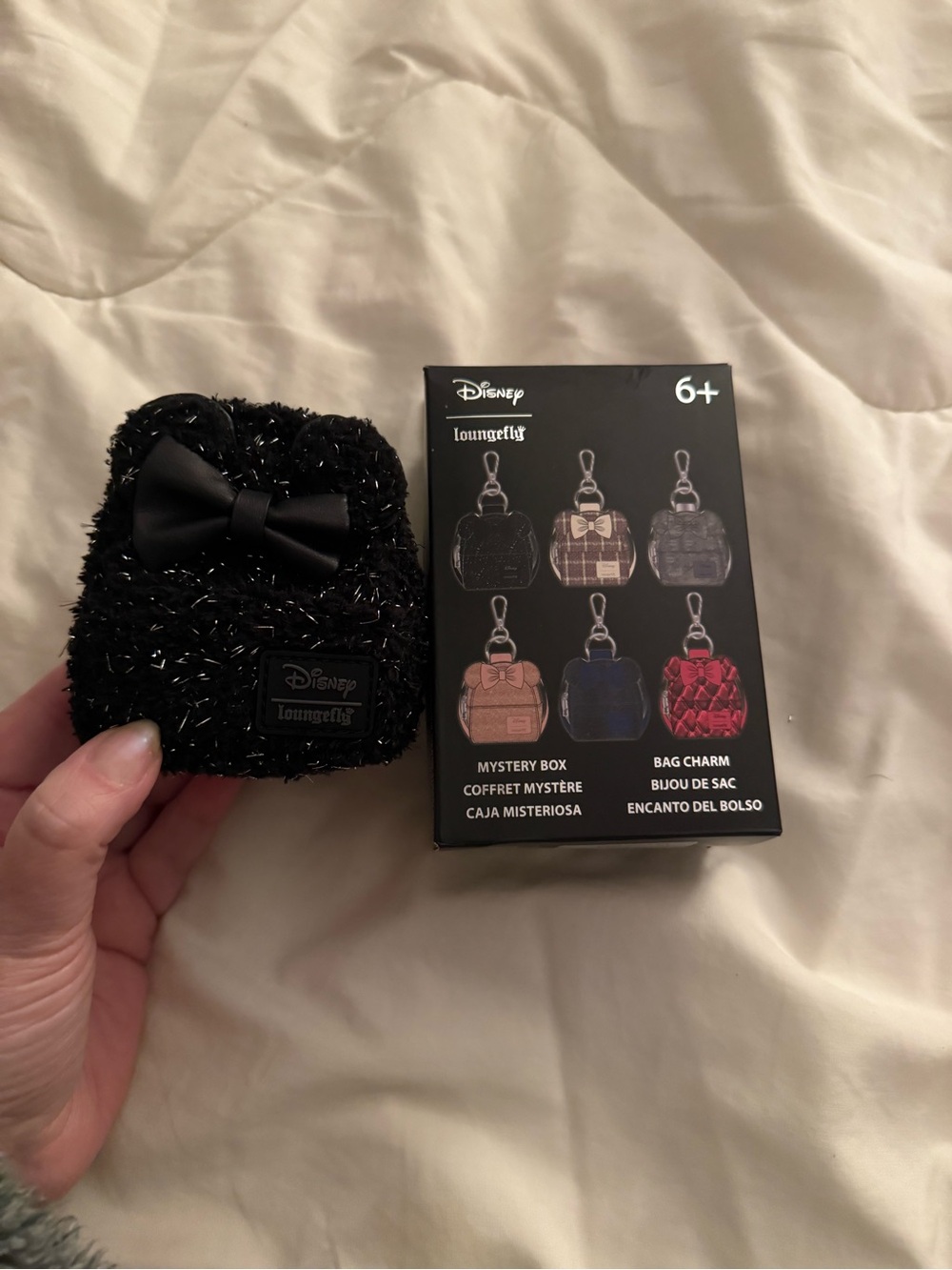 Loungefly Disney’s Minnie All That Glitters Sparkle Bow Micro Bag Charm